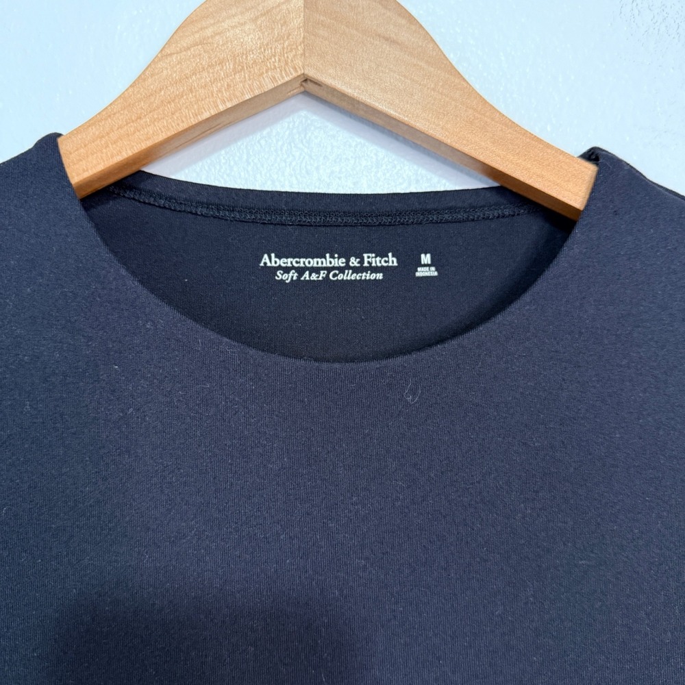 Abercrombie & Fitch Soft A&F Collection Black Long Sleeve Bodysuit Mens M - Picture 3 of 7